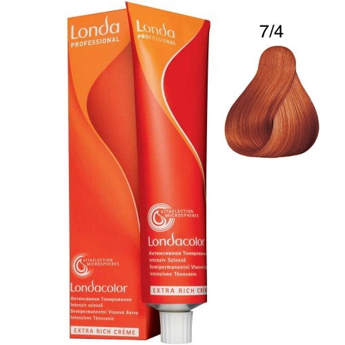 Londa Demi-Permanent Color Creme 7/4 Mittelblond Kupfer 60 ml