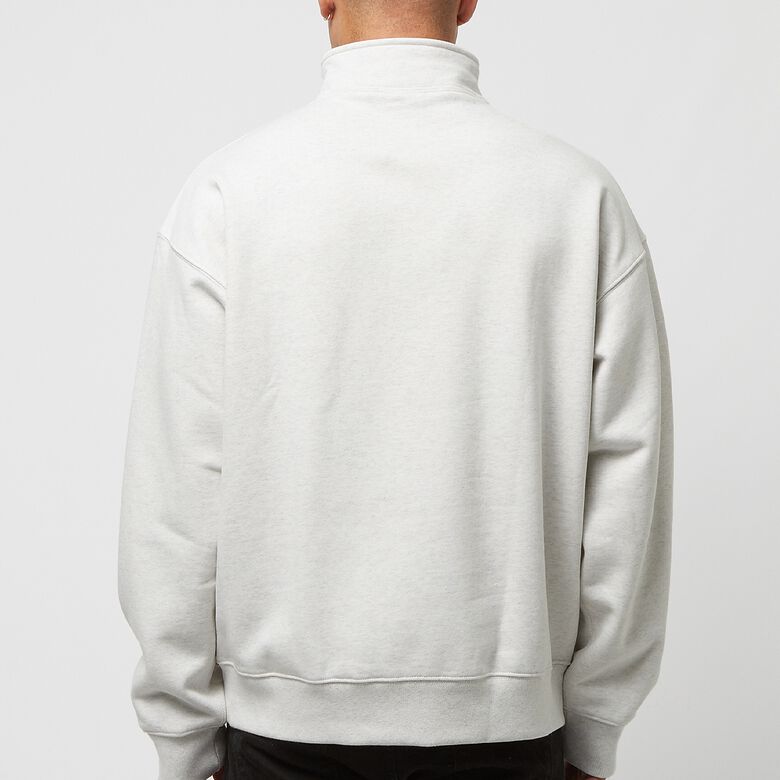 NIKE Solo Swoosh HW BB Quarter Zip Top birch heather/white