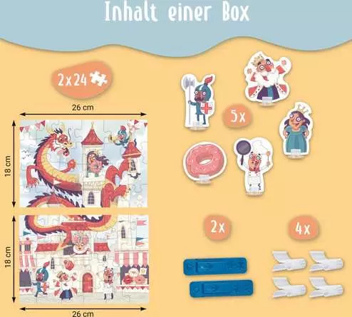 Kinderpuzzle ab 4 Jahren - Königreich der Donuts - 24 Teile