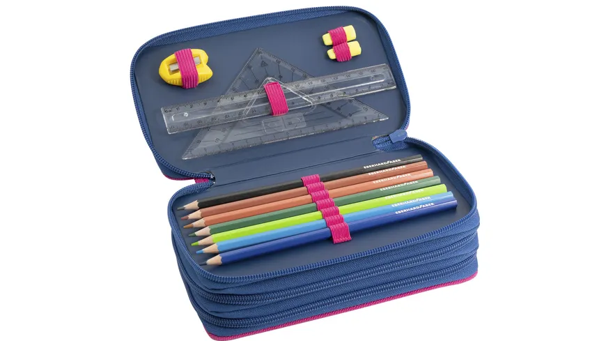 EBERHARD FABER  Triple Decker Schüleretui Schmetterling pink