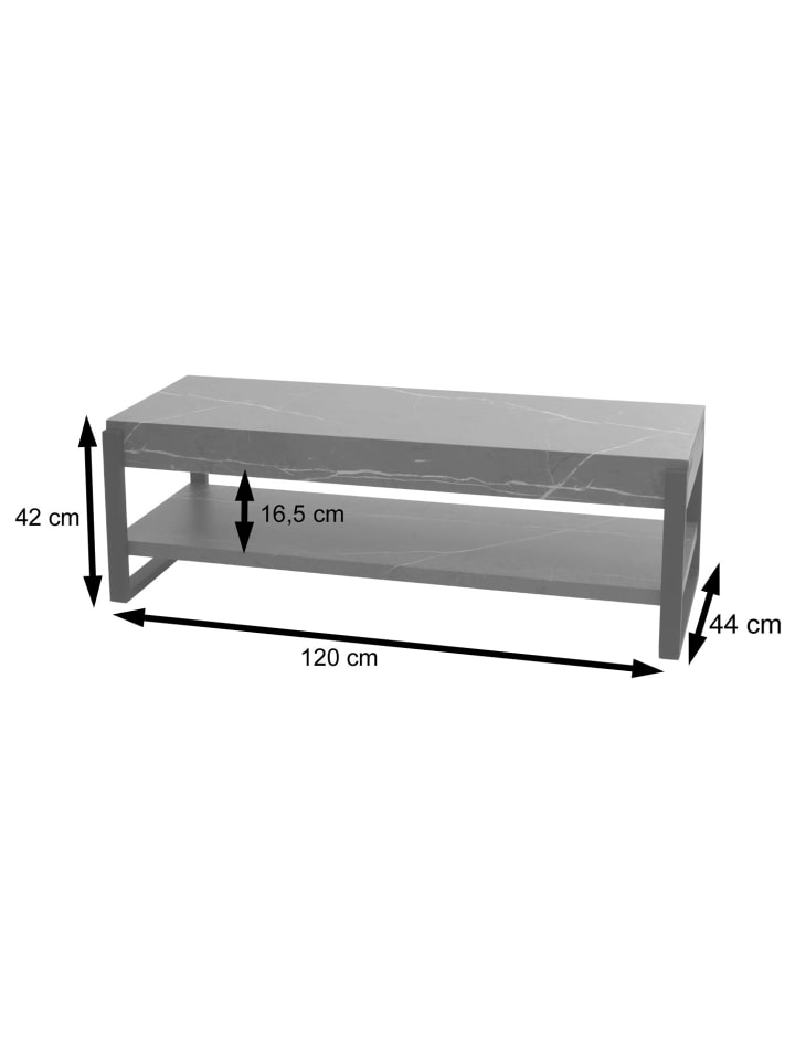 MCW TV-Rack L53, Marmor-Optik grau günstig kaufen onesize