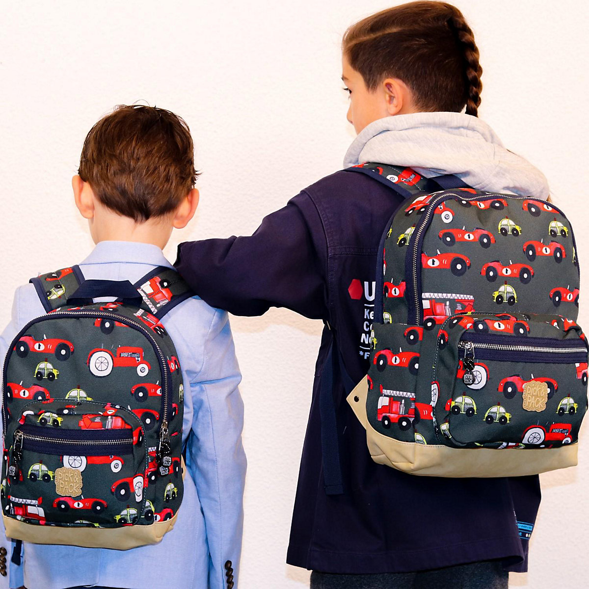 Kinderrucksack S Cars Leaf Green