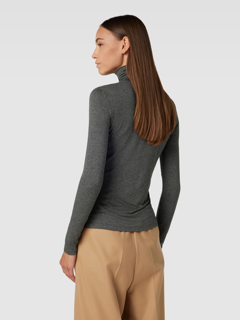 Longsleeve in melierter Optik Modell 'MULTIF' in anthrazit meliert