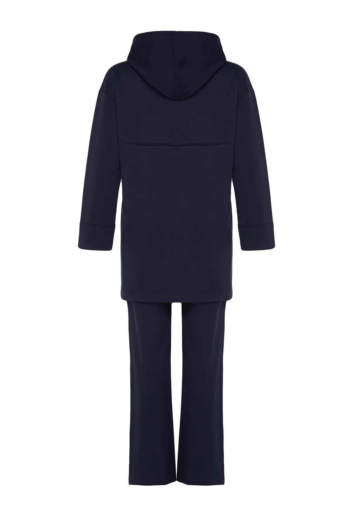 Trendyol Modest  Marineblaues Strick-Trainingsanzug-Set mit Kapuze TCTAW23EN00012