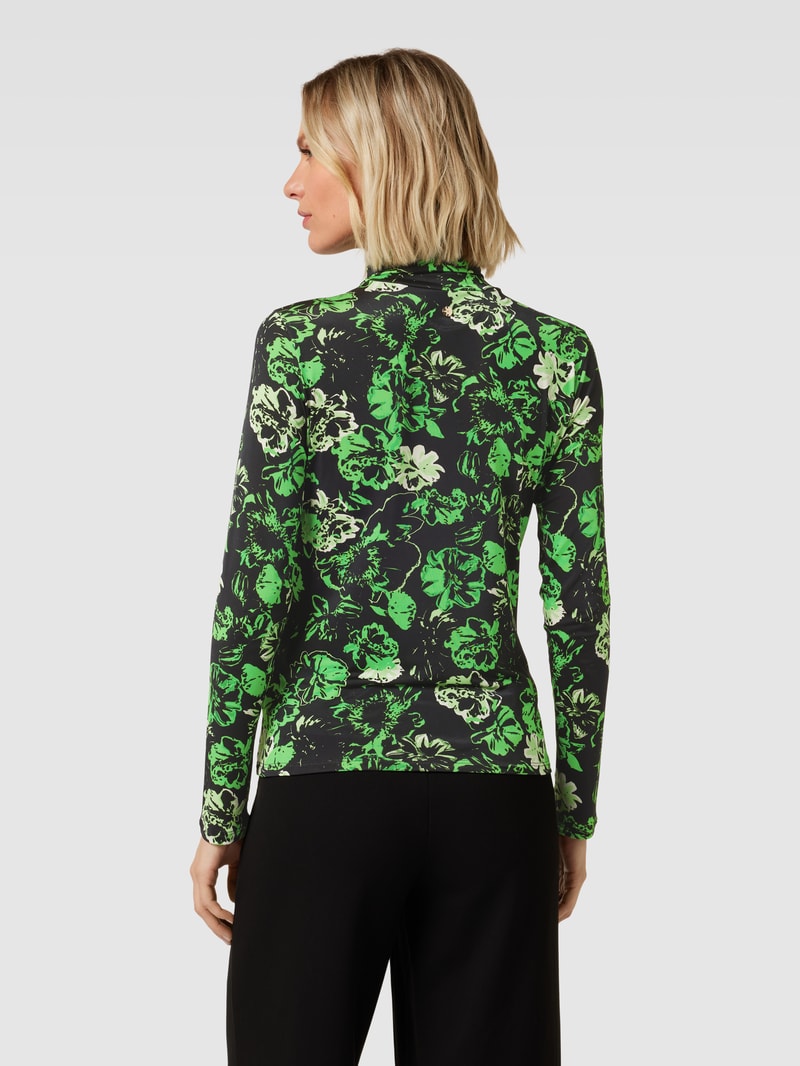 Longsleeve mit Allover-Muster in grün
