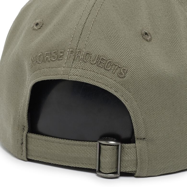 Norse Projects Felt N Twill Sports Cap sediment green