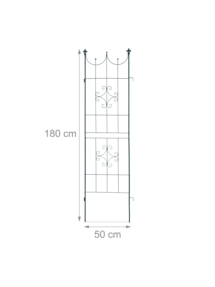 relaxdays 2x Rankgitter Zierspitze - (B)50 x (H)180 cm günstig kaufen onesize