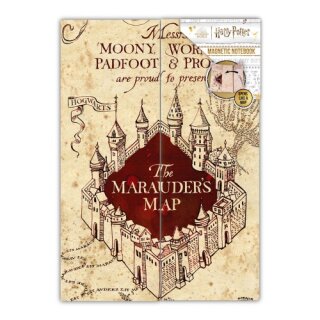 Harry Potter Magnetisches A5 Notizbuch Marauders Map
