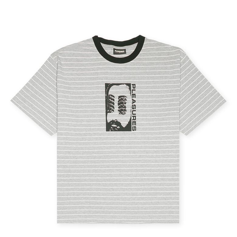 Pleasures Foresight Striped Shirt heather grey