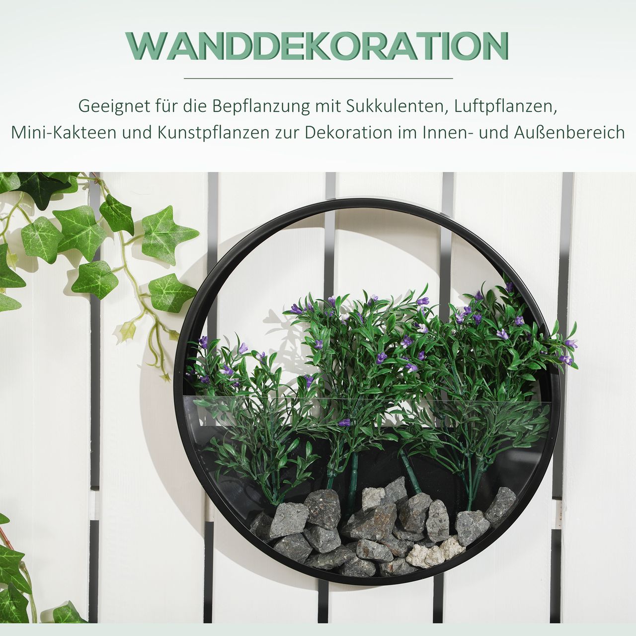 Outsunny 3er-Set Blumentöpfe, Wand-Pflanzgefäß