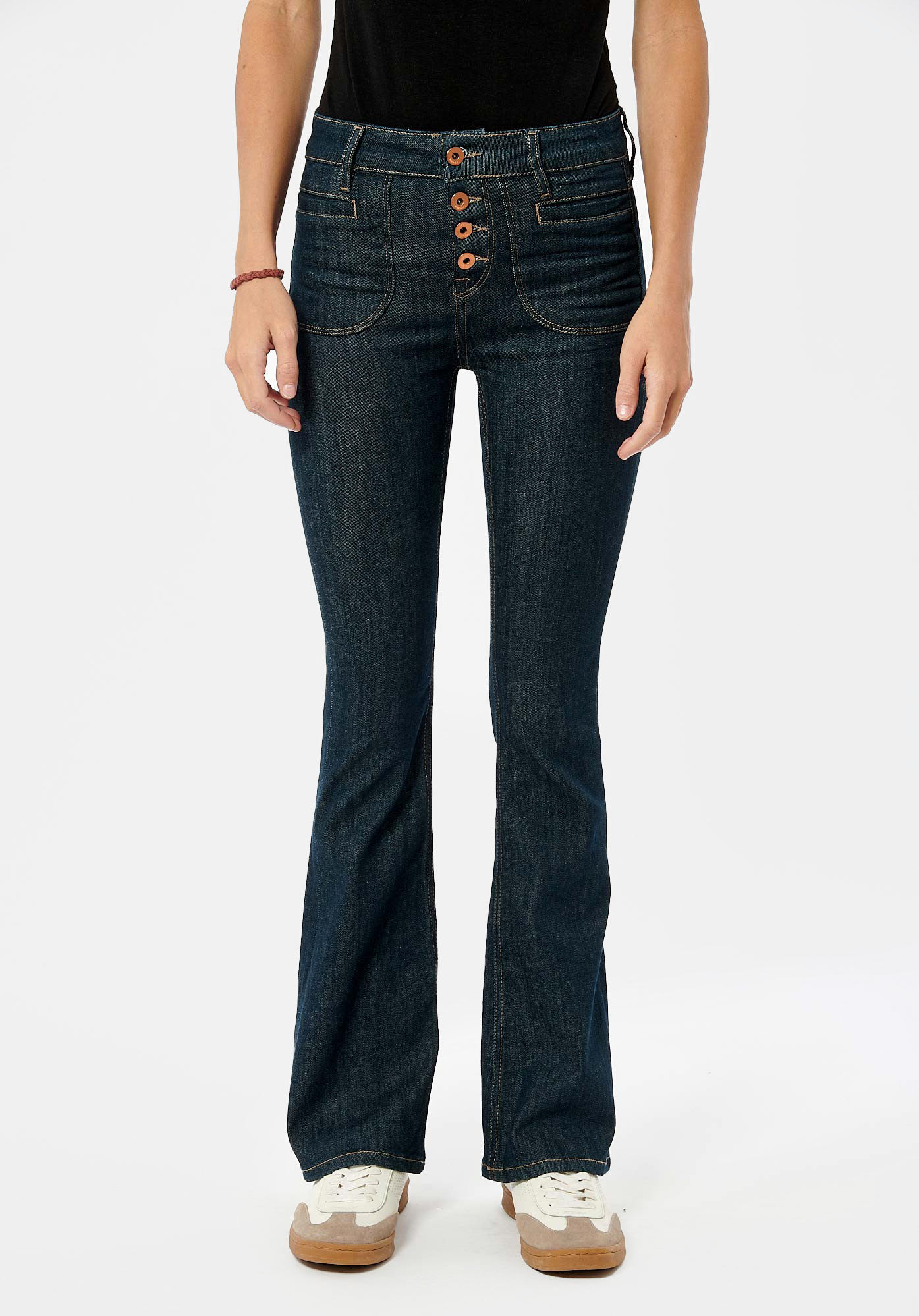 LUCKY  Jean bootcut bleu Femme