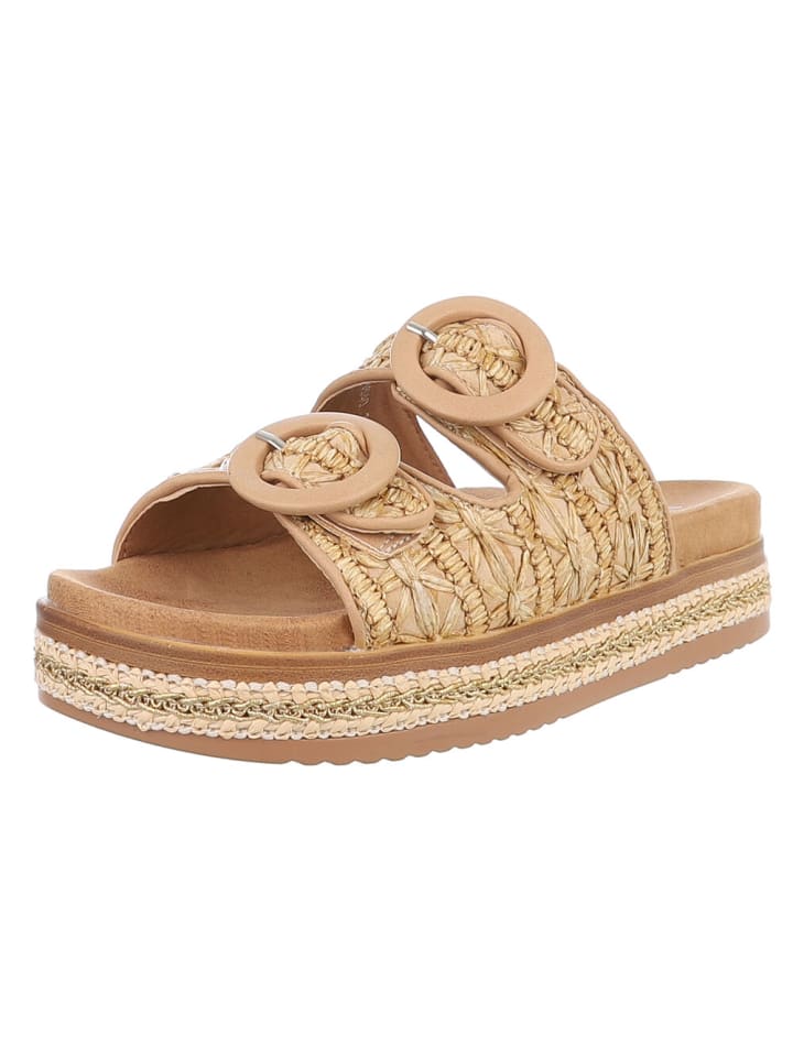 Ital-Design Sandale & Sandalette in Beige günstig kaufen