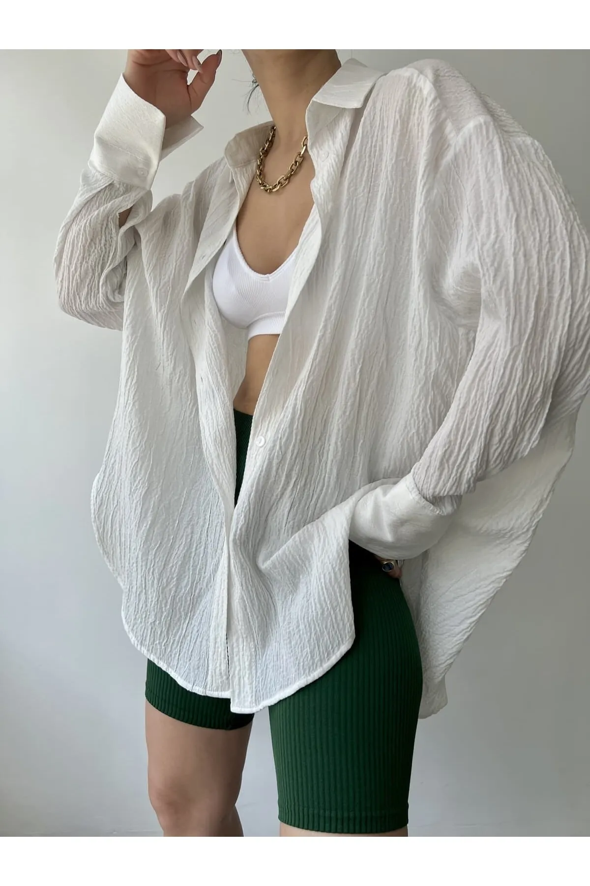 Mai  Weißes Oversize-Hemd von Durres