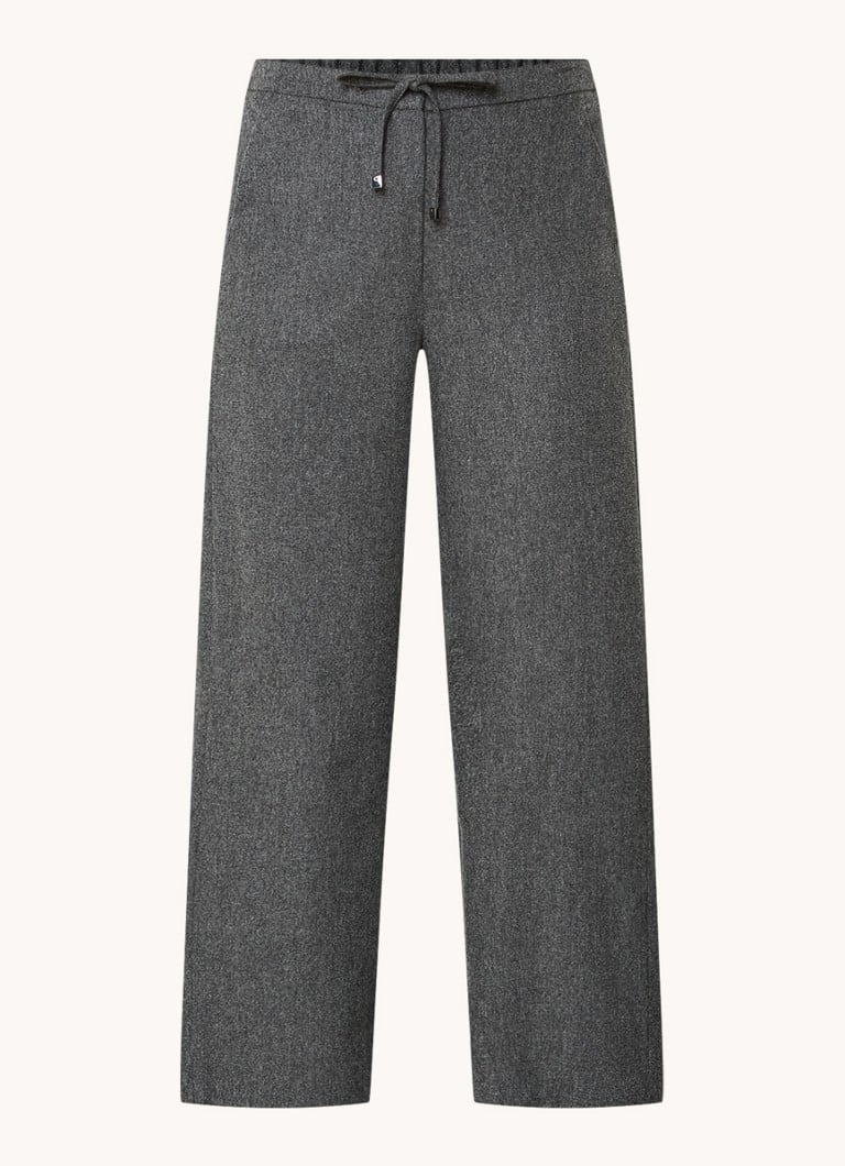 MaxMara Floria mid waist wide fit cropped trousers made of virgin wool
