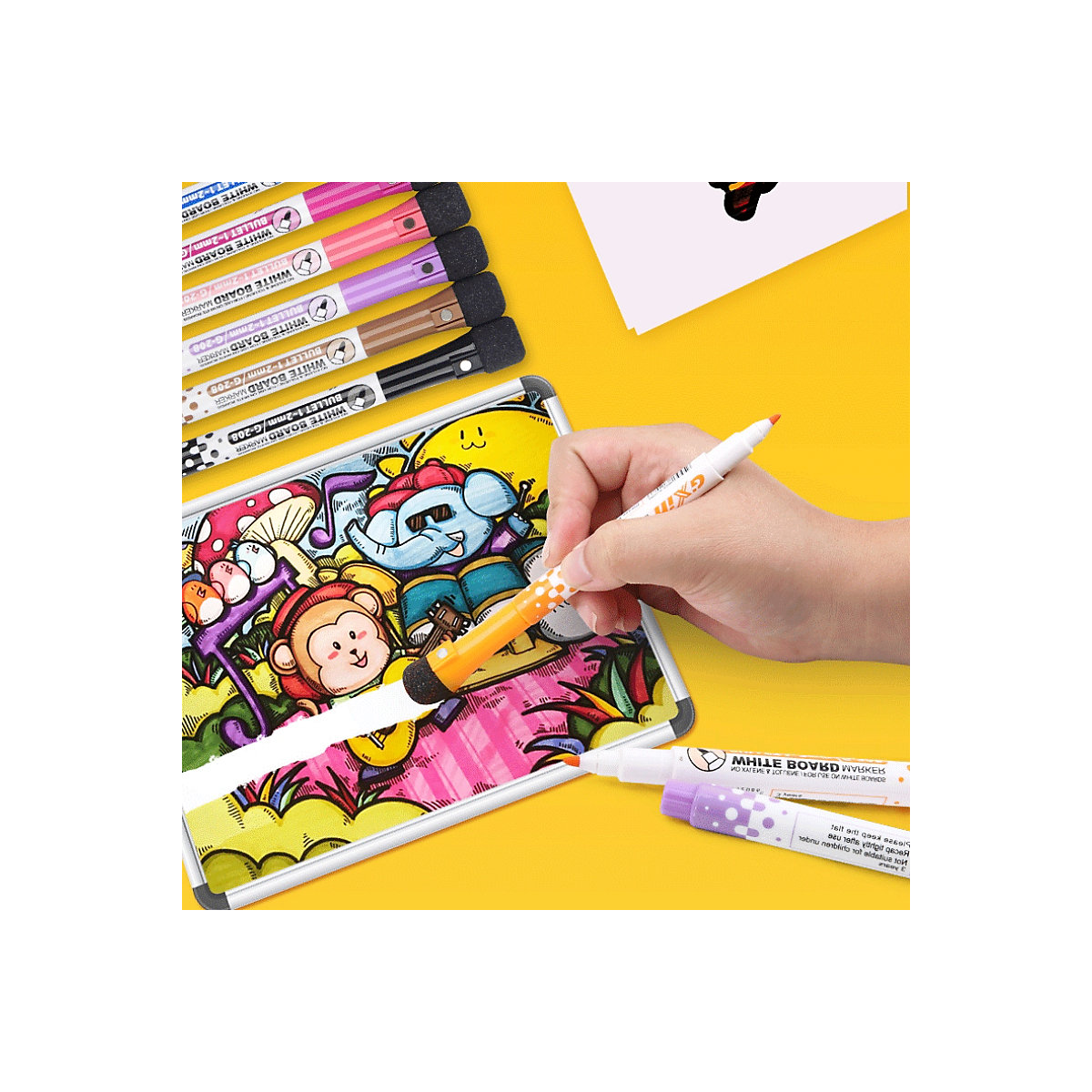 Magnetische Whiteboard-Farbstifte für Kinder Löschbarer und absorbierbarer Whiteboard-Malstift mit acht Farben