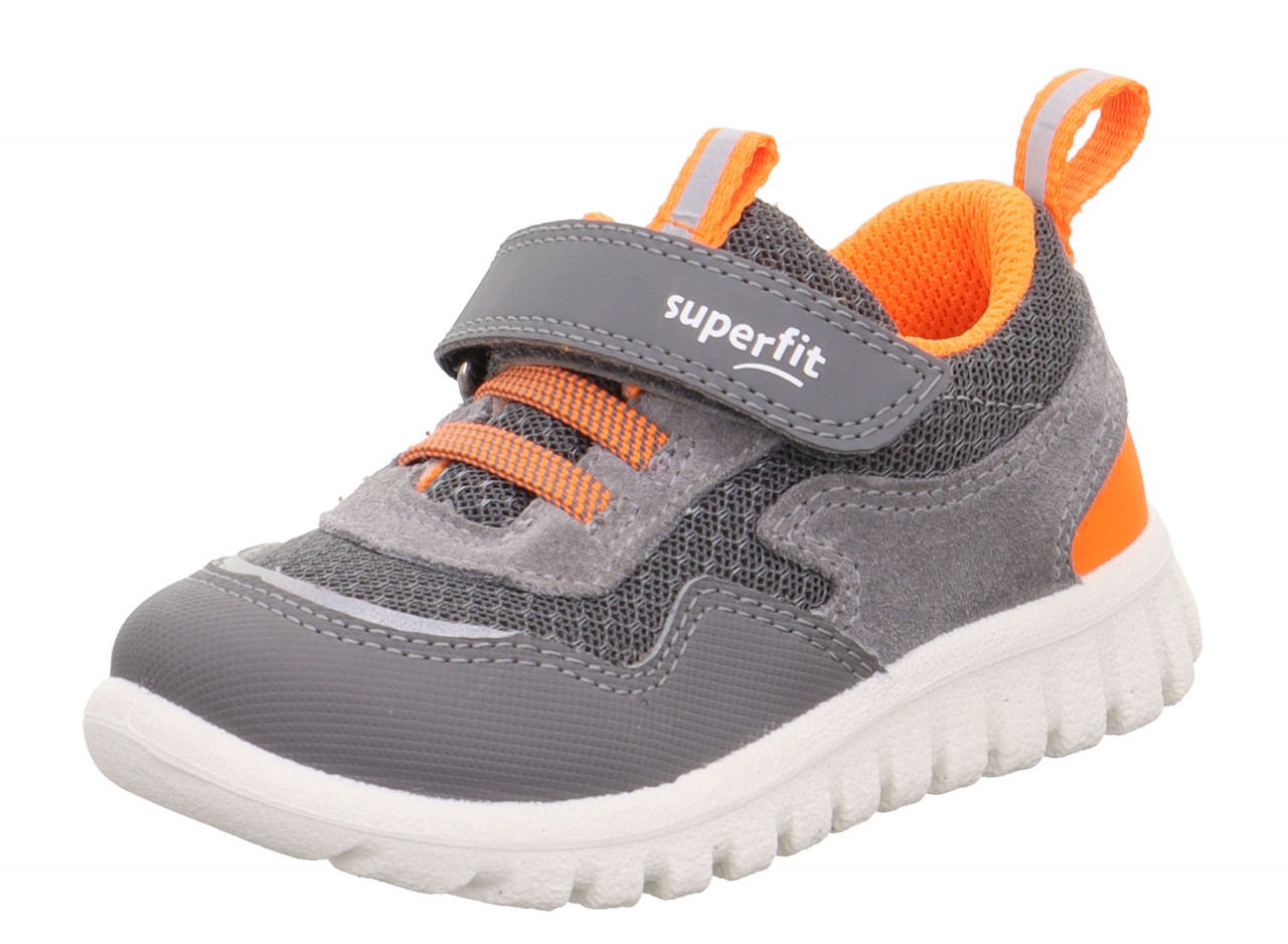 SPORT7 MINI - Hellgrau/OrangeSneaker low mit Klettverschluss