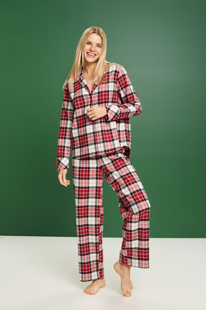 Pyjama-Set aus kariertem Flanell