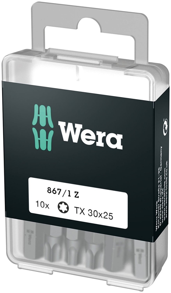 Puntas Torx Wera 05072411001 867/1 para bricolaje, 30x25, 10 piezas
