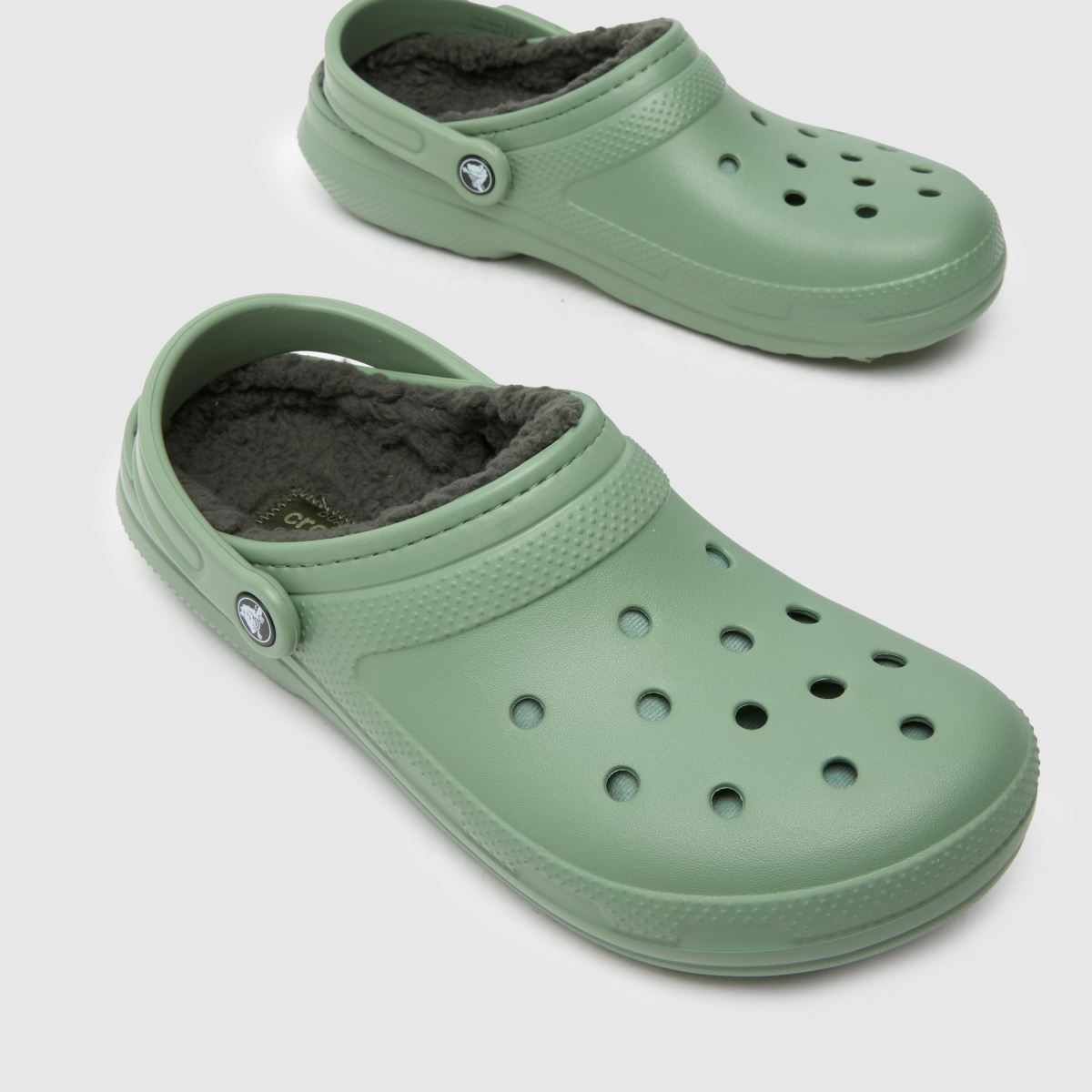 Crocs – Klassiska fodrade träskor i grönt