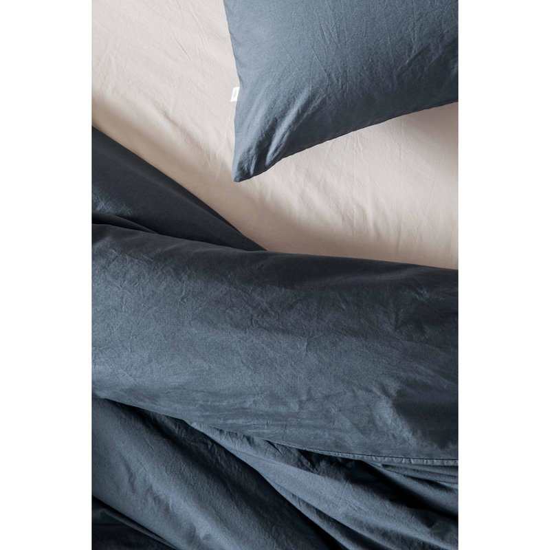 Housse de couette en Percale de Coton Bio lavé pour lit 1 personne