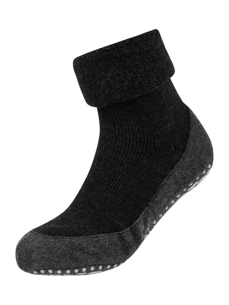 Socken mit elastischem Rippenbündchen Modell 'COSYSHOES' in anthrazit meliert