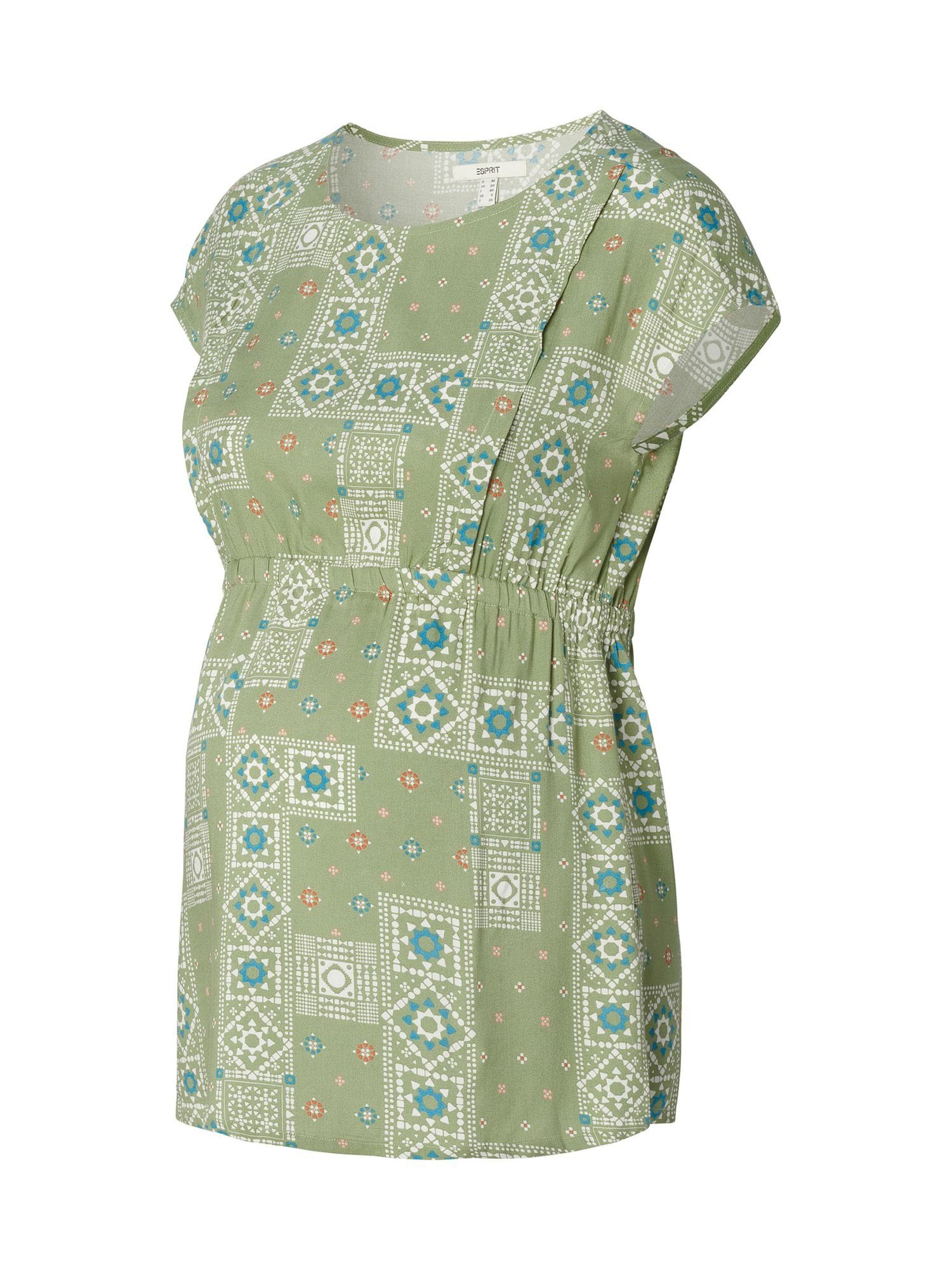 ESPRIT maternity Umstandsbluse Bedruckte Kurzarmbluse mit Stillfunktion