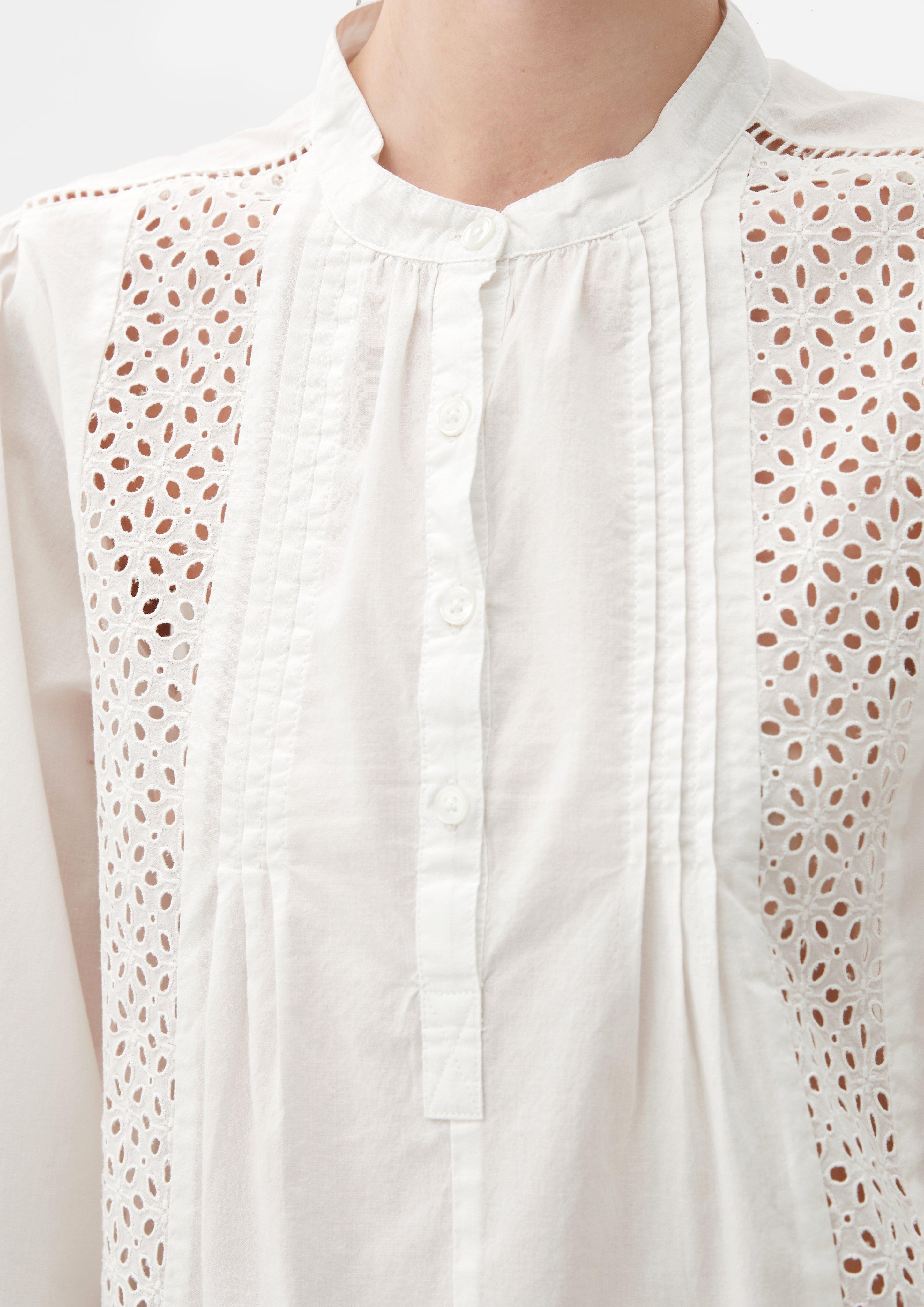Bluse mit Lochstickerei  2128355-0210