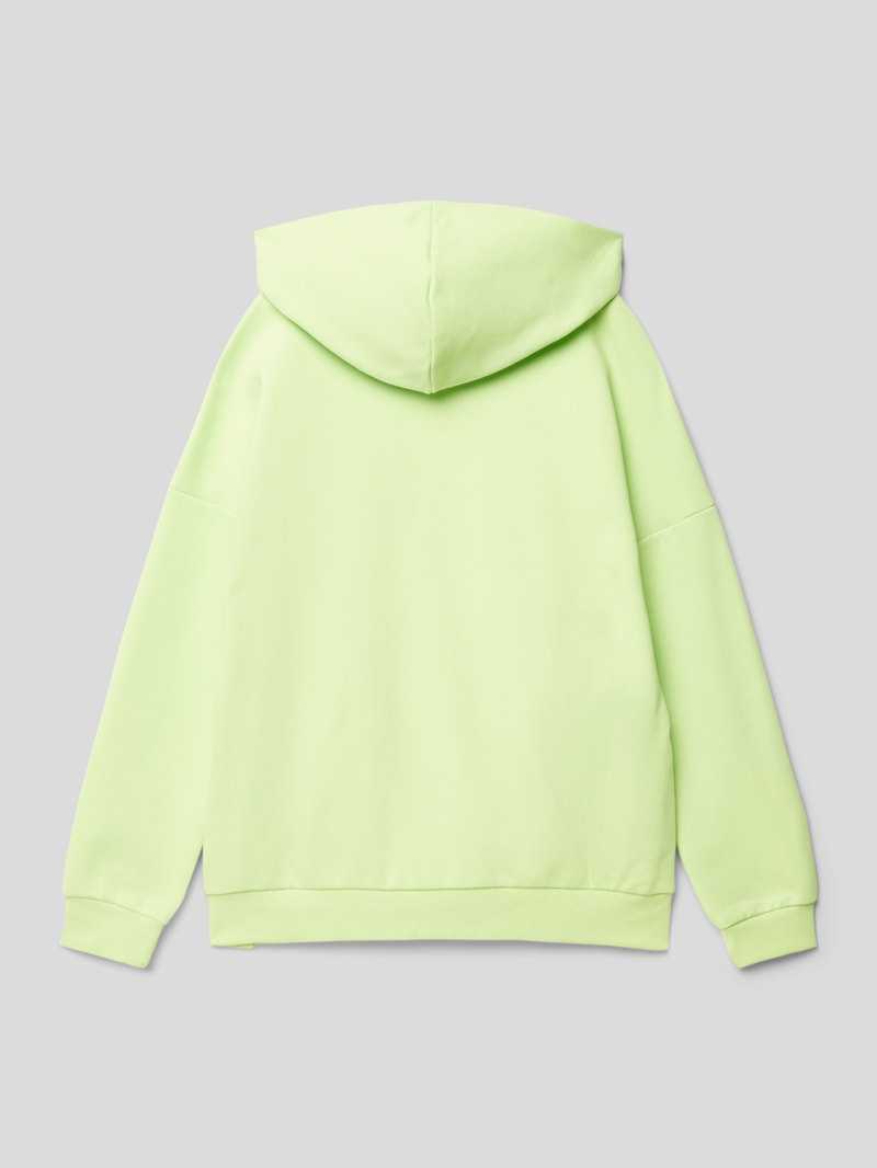 Hoodie mit Label-Print in apfelgrün