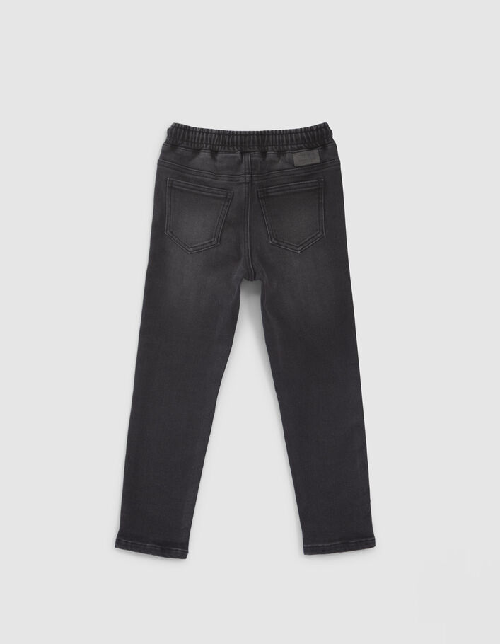 Jean TAPERED gris à ceinture élastiquée garçon