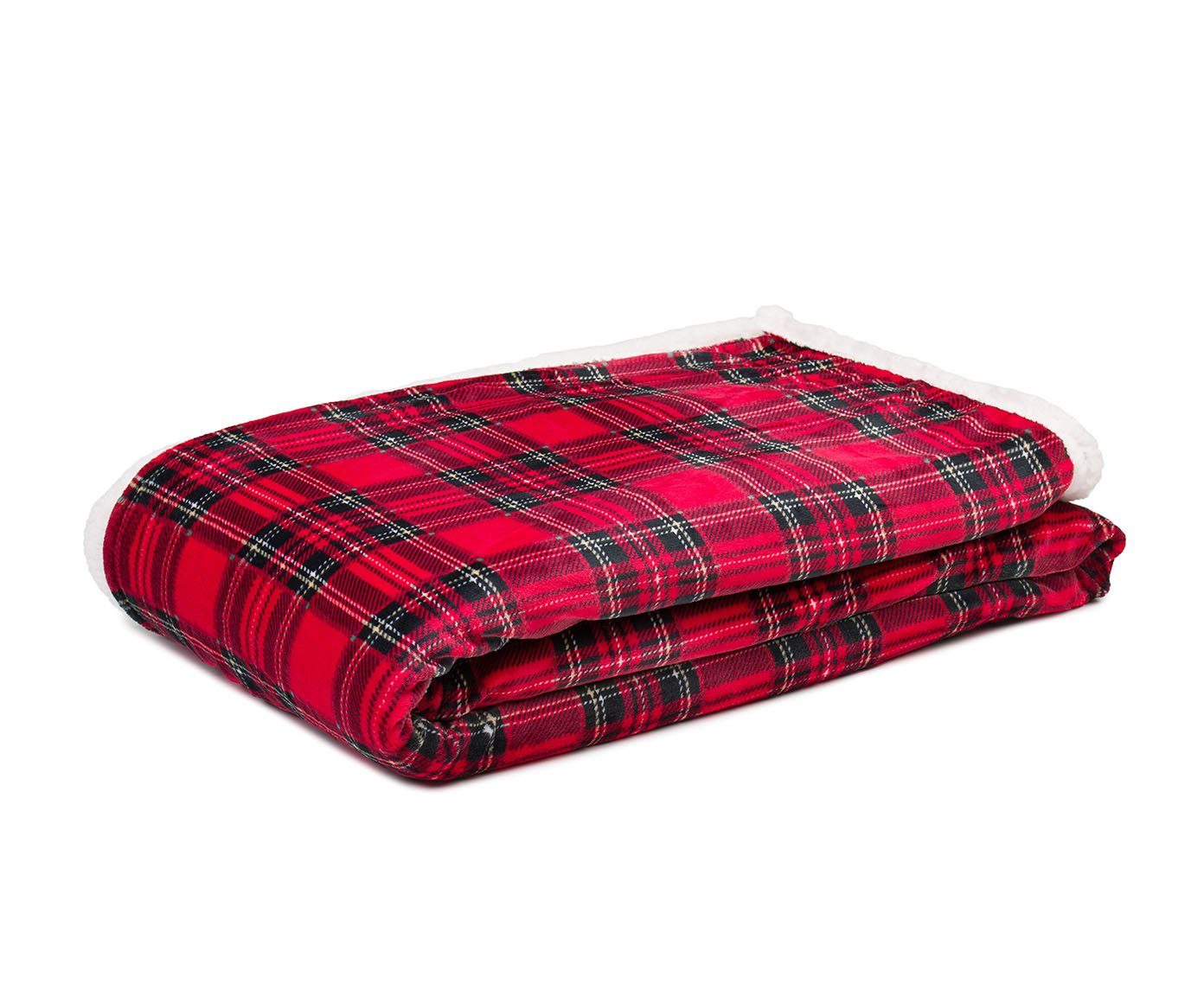 Wohndecke Mikrofaser Flanell Kuscheldecke mit Sherpa Fleece Rückseite, HSC Home-Style-Creation GmbH, weich und anschmiegsam