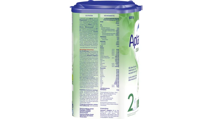 Aptamil Organic 2 Folgemilch 800 g