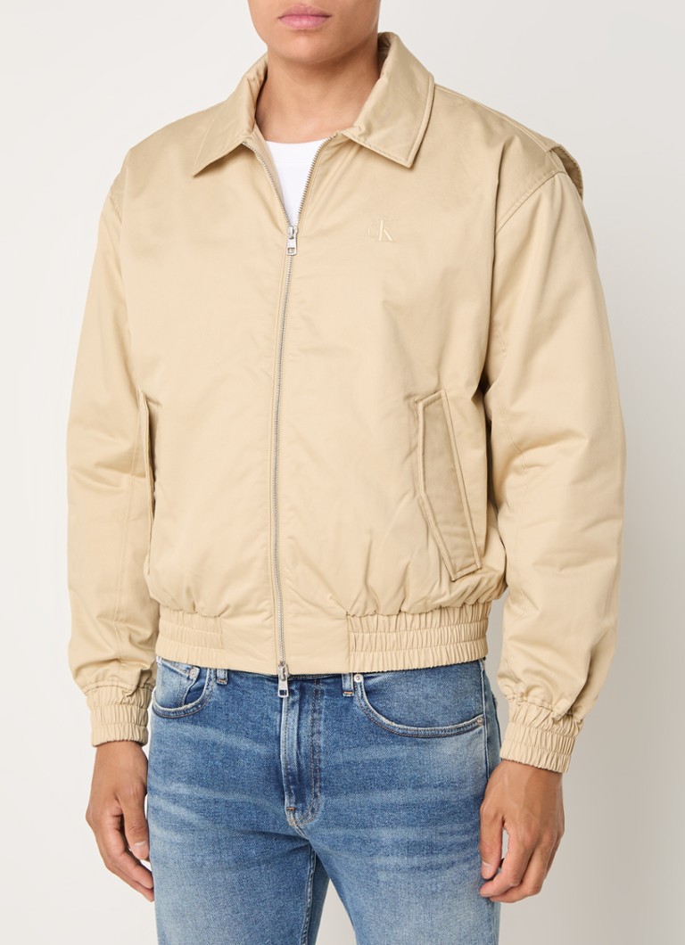 Calvin Klein bomber jacket with flap pockets and logo embroidery