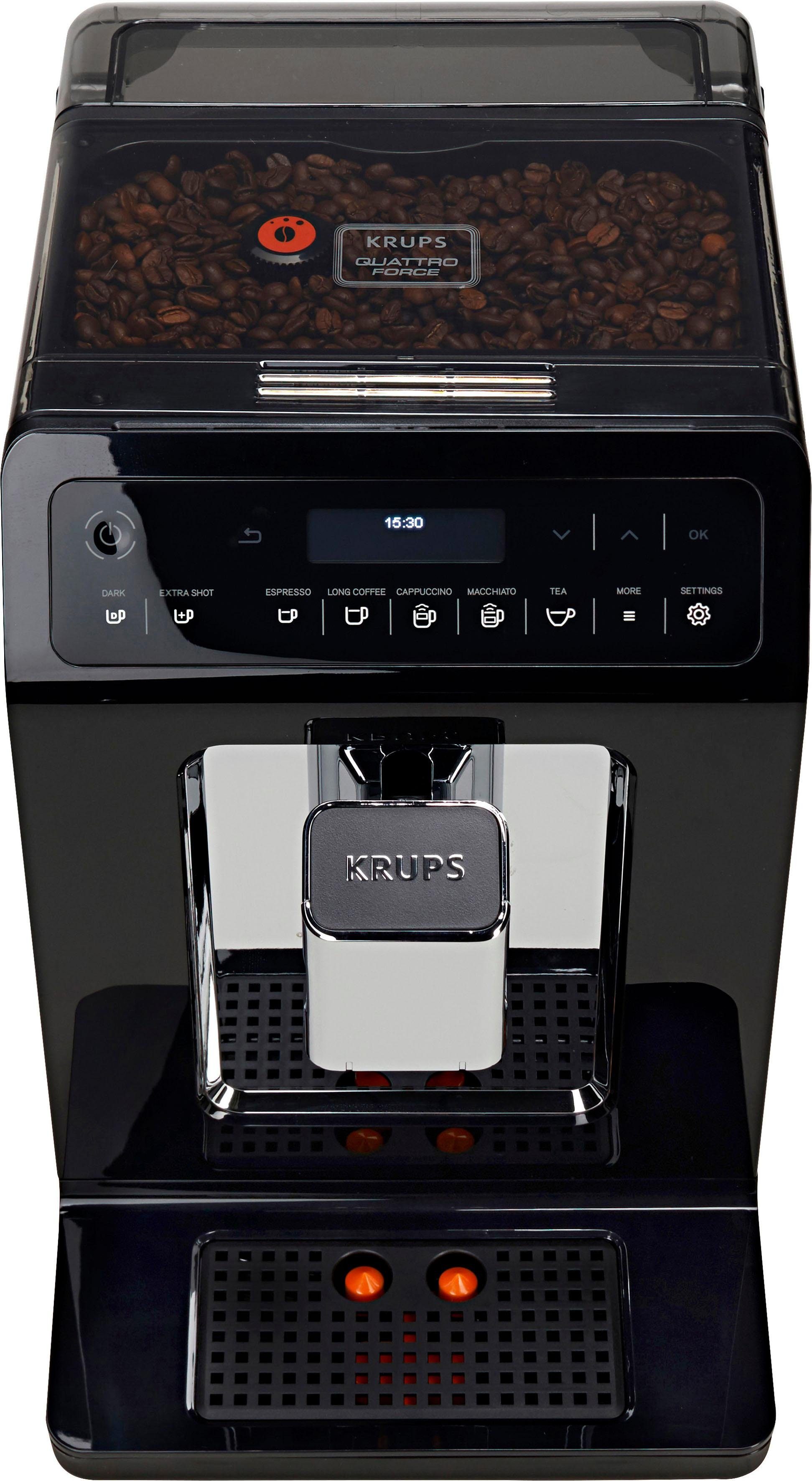 Krups Kaffeevollautomat EA8918 Evidence, OLED-Display, 12 Kaffee- und3 Tee-Variationen, 2-Tassen Funktion