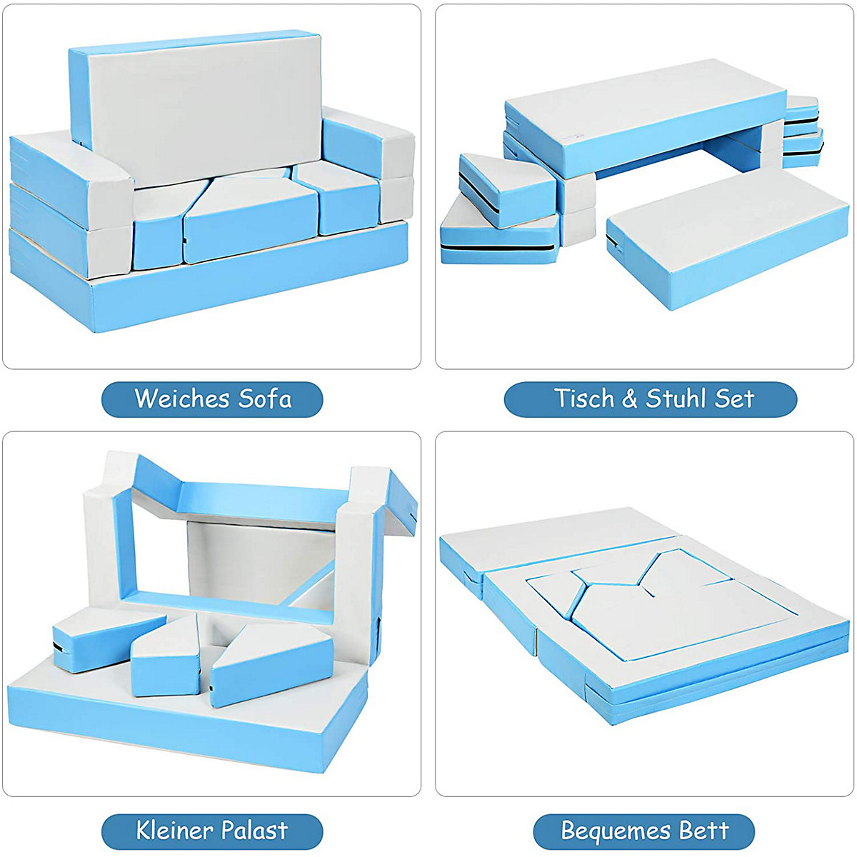 Schaumstoffbausteine 4 in 1 Spielsofa