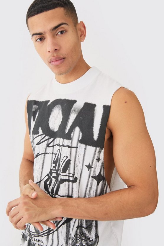 Oversize Tanktop mit Official Print