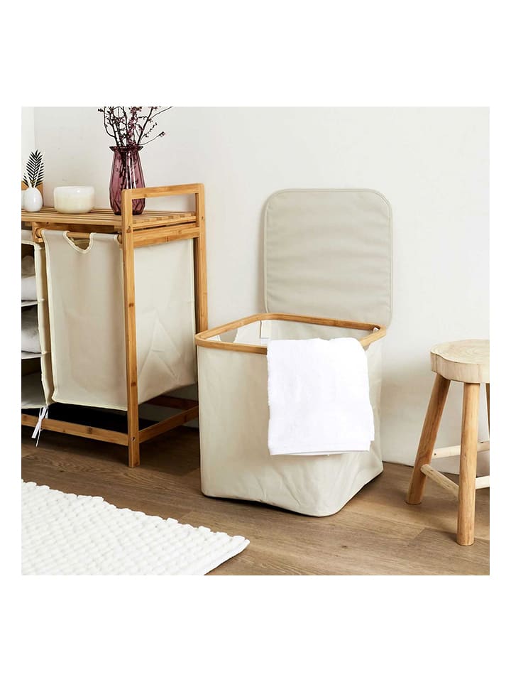 THE HOME DECO FACTORY Aufbewahrungskorb in Creme/ Natur - (B)38 x (H)38 x (T)38 cm günstig kaufen onesize