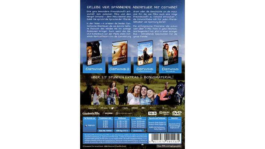 Ostwind 1-4  [4 DVDs]