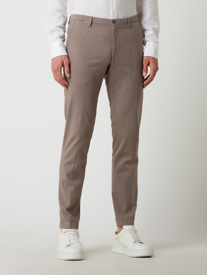 Slim Fit Stoffhose mit Stretch-Anteil Modell 'CiBrody' in hellbraun