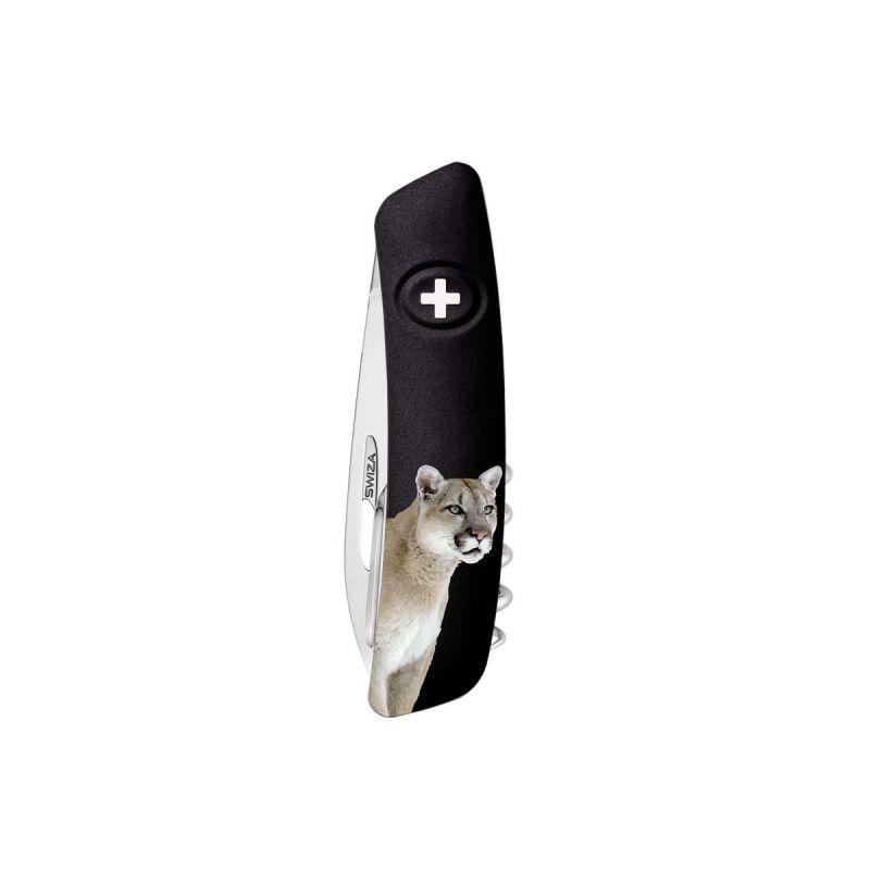 Swiza TT03 Tick Tool Wildlife Puma Black, Schweizer Taschenmesser made in Swiss