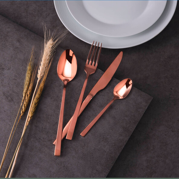 Besteck-Garnitur, kupfer, 16er Set