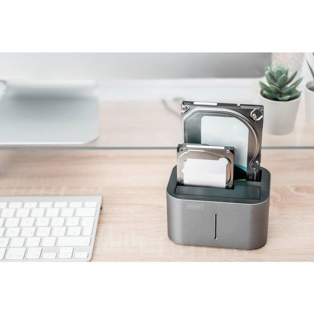Digitus Festplatten-Dockingstation SATA Docking Station USB3.0, 2-port, 2.5″/3.5″, mit Clone-Funktion