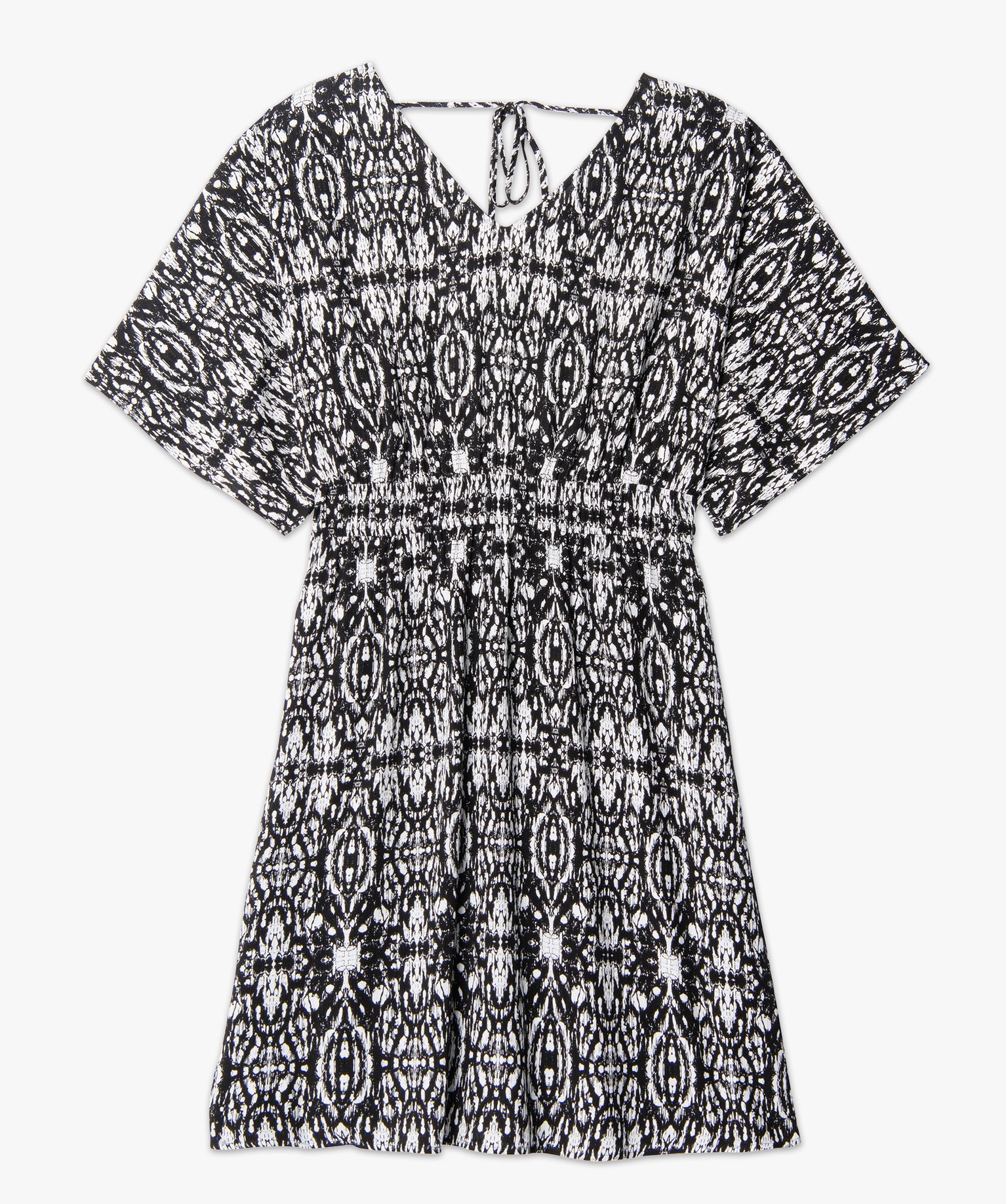 Robe femme grande taille imprimée à manches courtes divers | GEMO