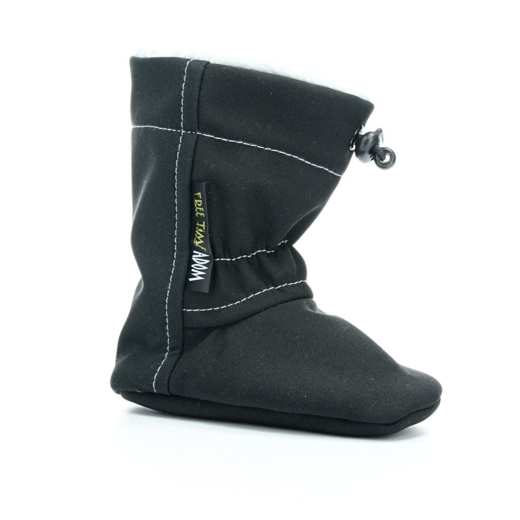 Adom Gefütterte Softshell-Schuhe schwarz mit hellem Fell