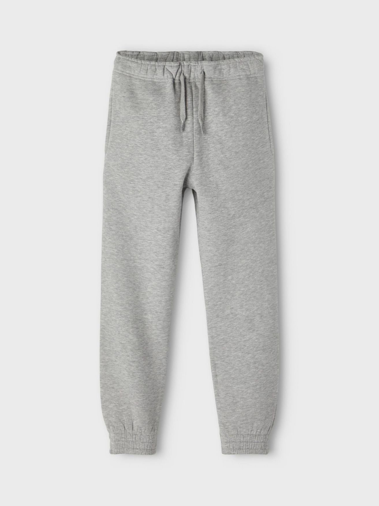 Name It Sweatpants Jogginghose mit Zier-Tunnelzug NKMLENO 5485 in Grau