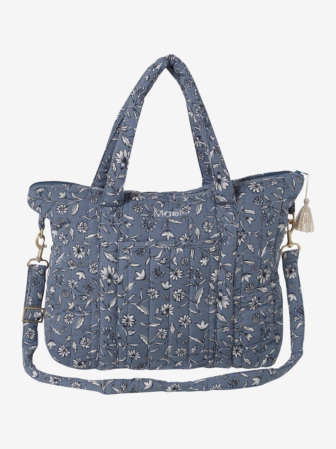 Vertbaudet Wickeltasche PLUME, personalisierbar - rosa/folklore blumen