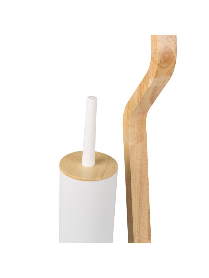 relaxdays WC Garnitur in Weiß/ Natur - (B)23 x (H)80,5 x (T)18 cm günstig kaufen onesize