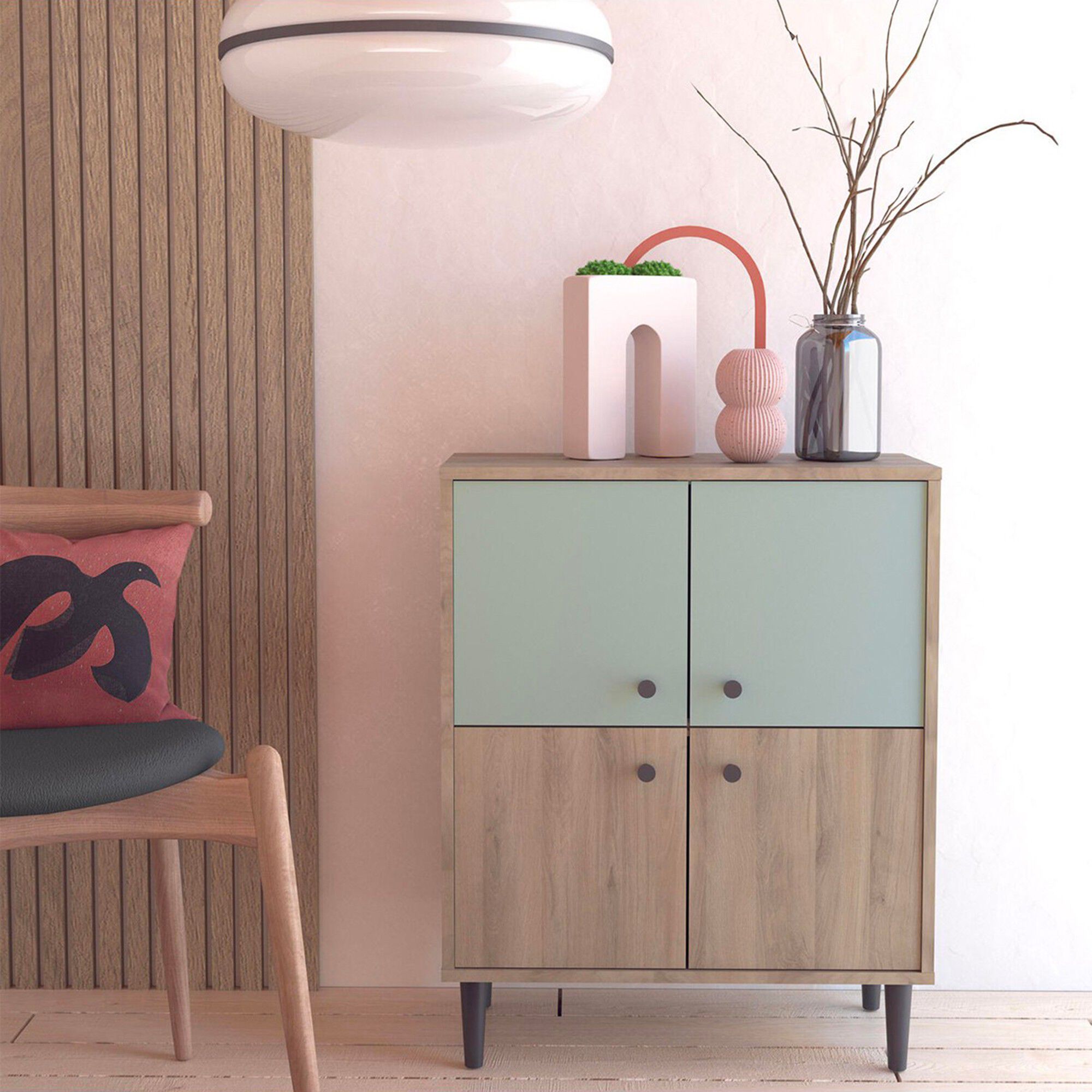 Buffet HAMFIELD 4 portes – 2 coloris