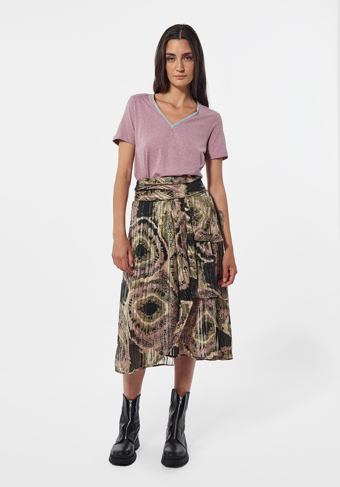 FINE   T-shirt violet Femme