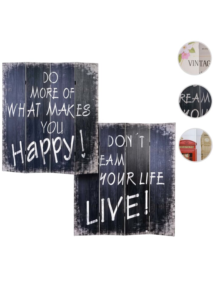 MCW Foto-Paravent im Shabby-Look, 180x160cm, Spruch günstig kaufen onesize