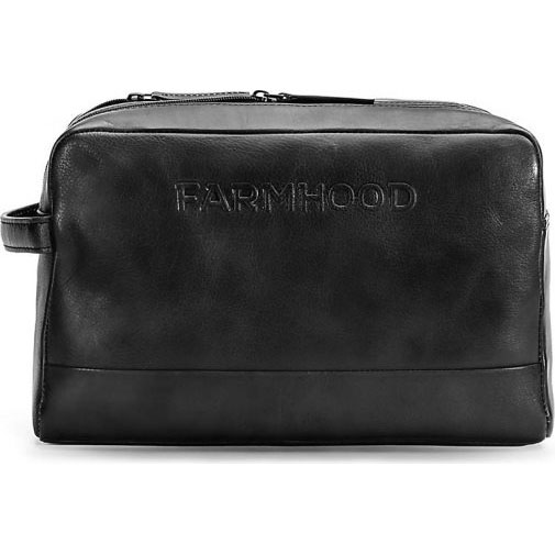 FARMHOOD Memphis XL Kulturbeutel Leder 30 cm